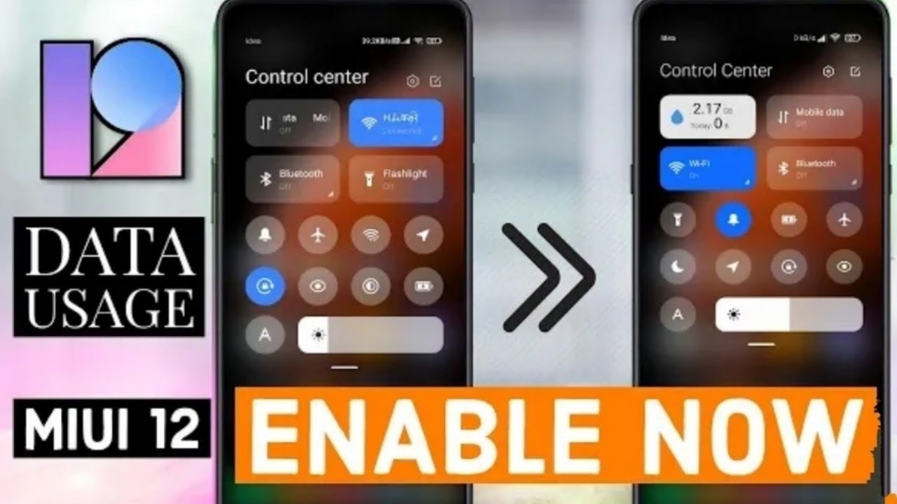 How to show data usage on notification bar in MIUI 12
