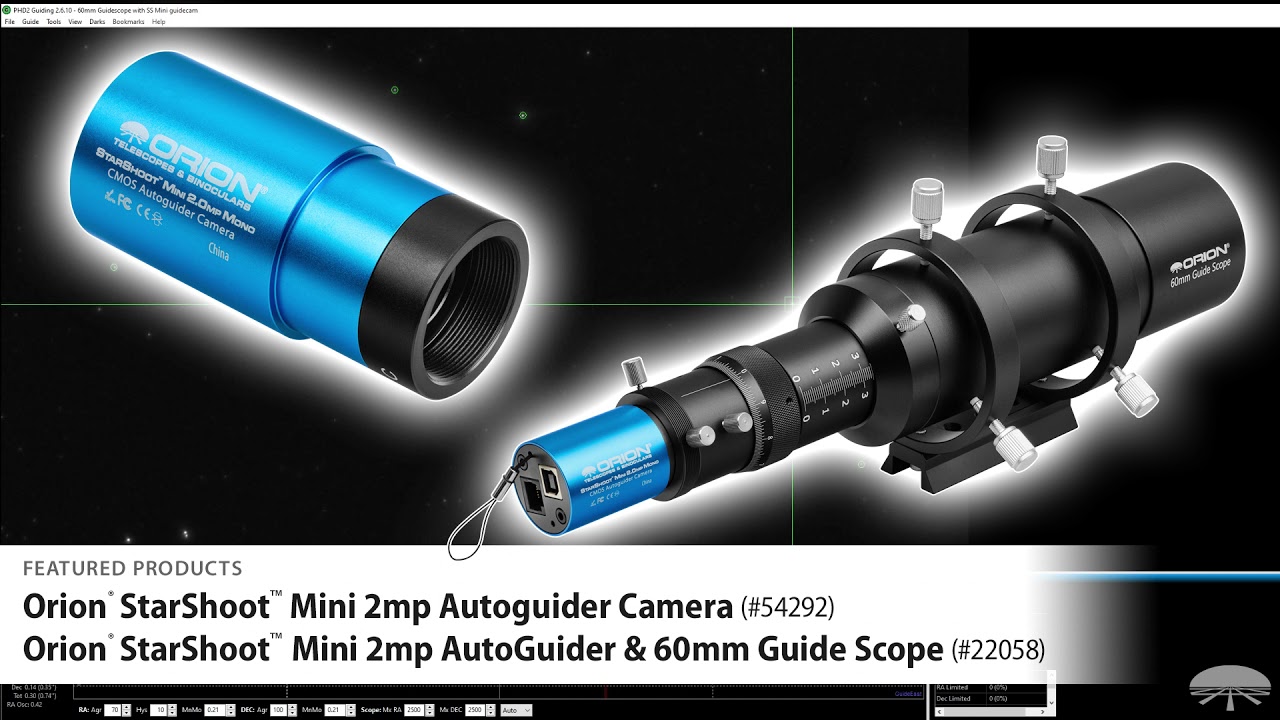 Example of the Orion StarShoot 2mp Autoguider Camera Tracking in PHD2 - Orion Telescopes