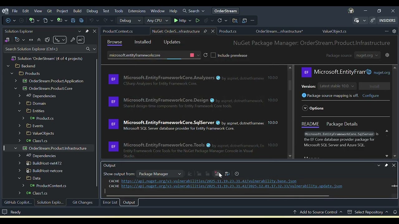 8  Creating the DbContext class