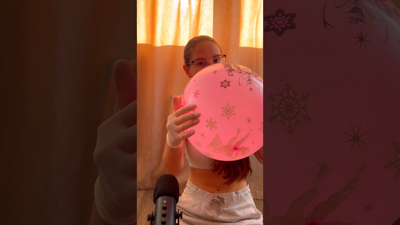 Blowing Balloons W Latex Gloves #asmr #balloon #latex #youtubepartnerprogram