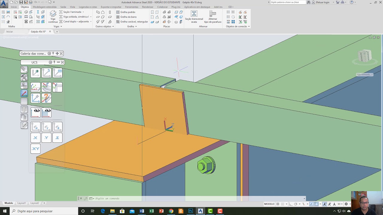 Autodesk Advance Steel - Tutorial Galpão 08