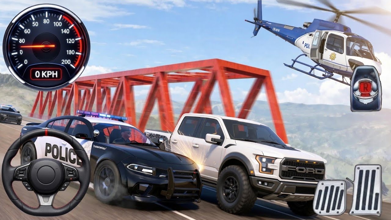 Police Car Chase Multi-Storey 3D - Real Cop Cars Driving Simulator - Android GamePlay