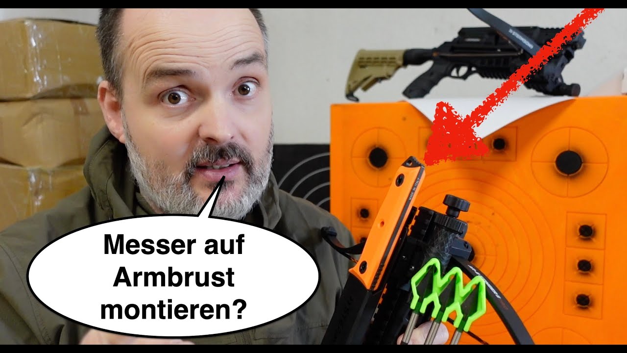 Wie ein Messer auf eine Armbrust montieren? - Steambow Messer K1 Installation