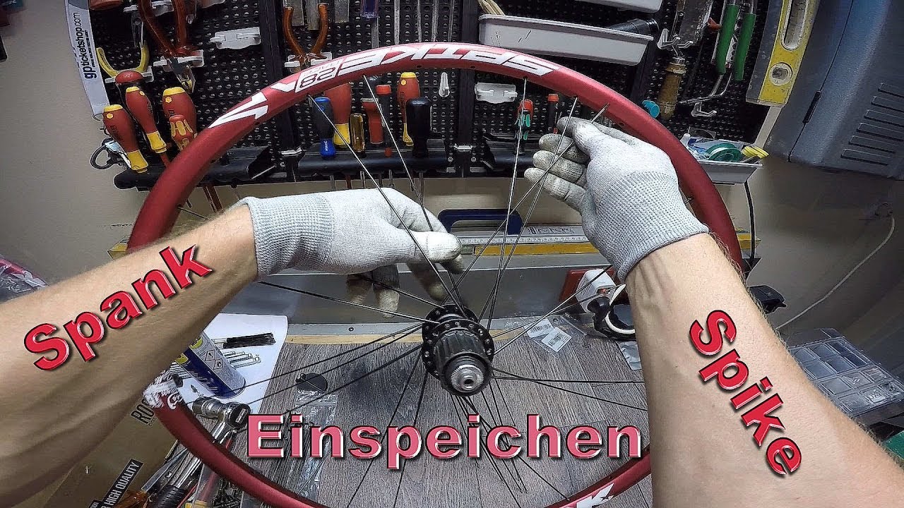 Laufrad einspeichen bei der Spank Spike 28 EVO 26