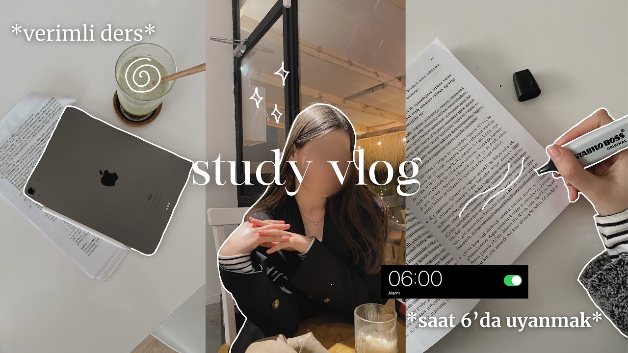 STUDY VLOG | Gelmiş geçmiş en verimli haftam | Tüm hafta saat 6’da uyanmak| Sınava bir hafta kala…