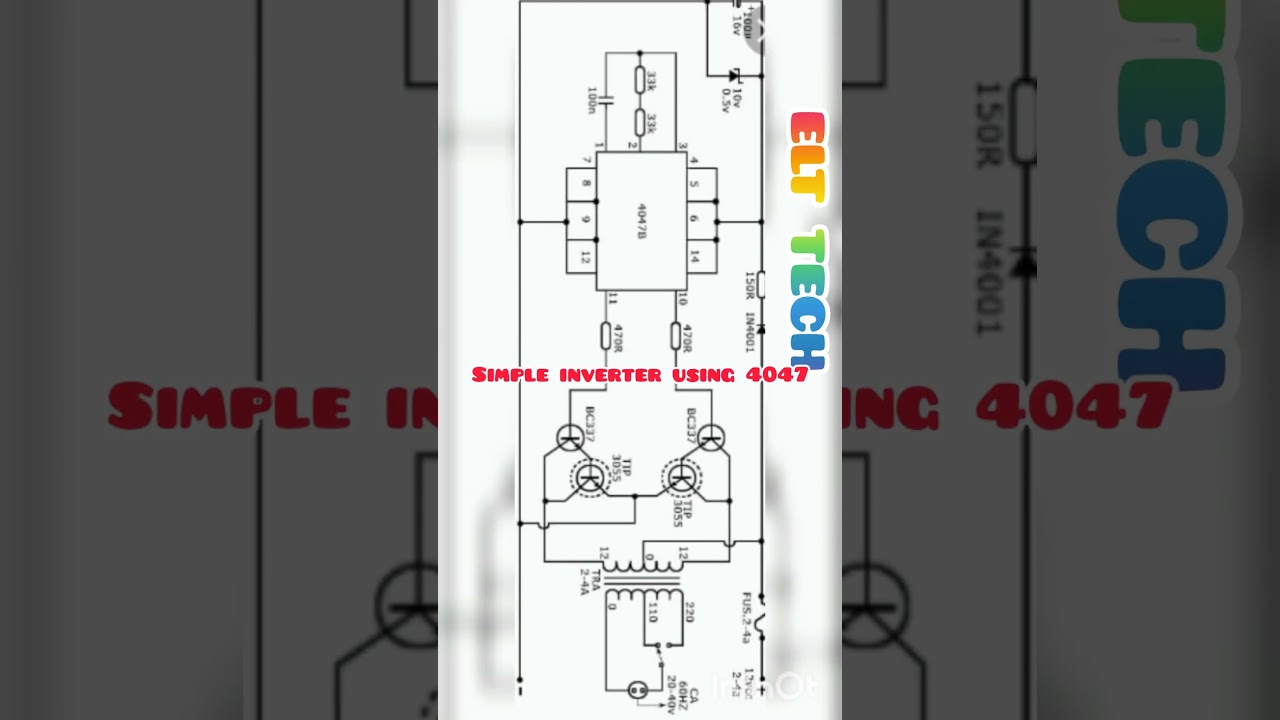 CD 4047 INVERTER  CIRCUIT DIAGRAM