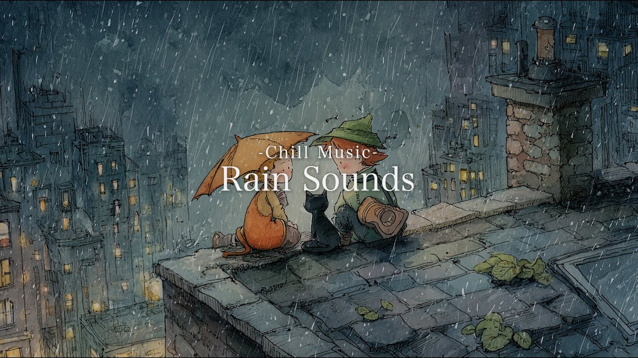 [Playlist] しとしと雨が心をゆるめる屋上の空気感 ☔️🕊 relaxed feel-good chill music｜for calm focus｜relaxing｜120-min mix