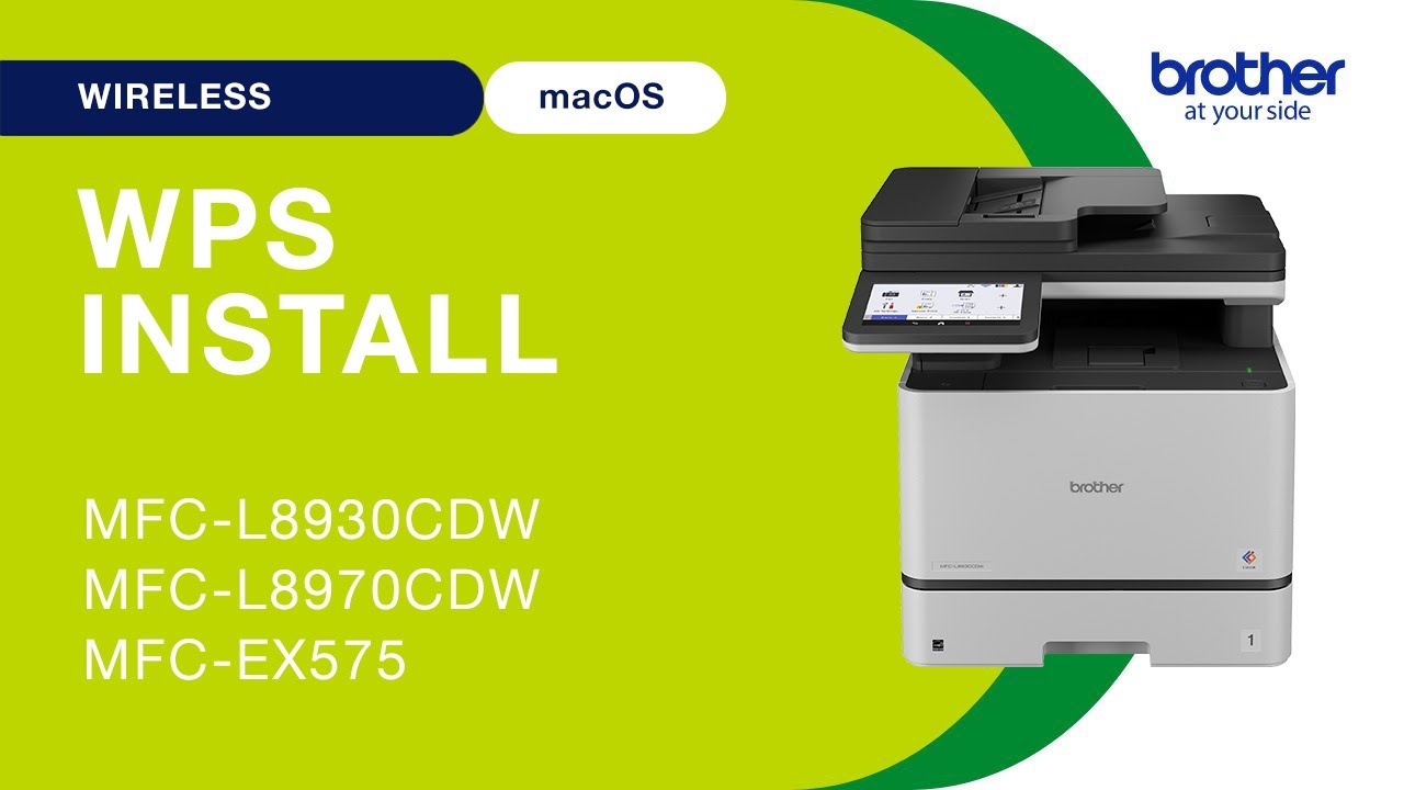 MFCL8930CDW set up wireless with WPS - Mac
