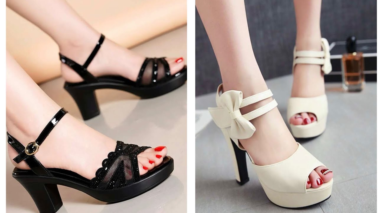 Hermosas ZAPATILLAS con tacón GRUESO /sandalias con tacón grueso para DAMA