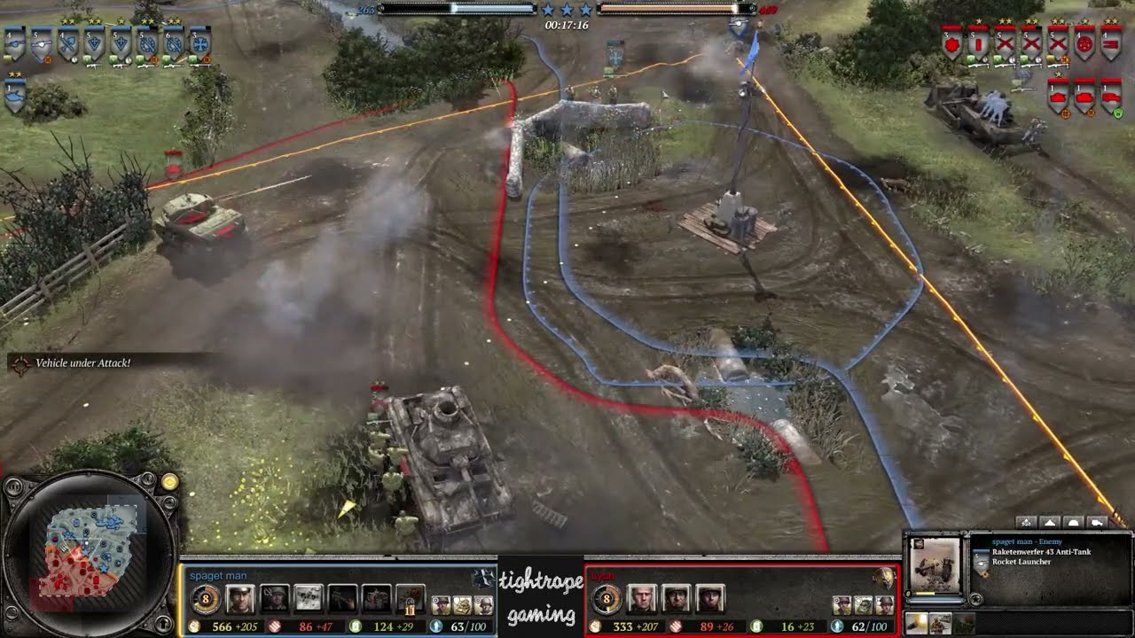 COH2 1v1 spaget man (OK) vs Lyun (US)