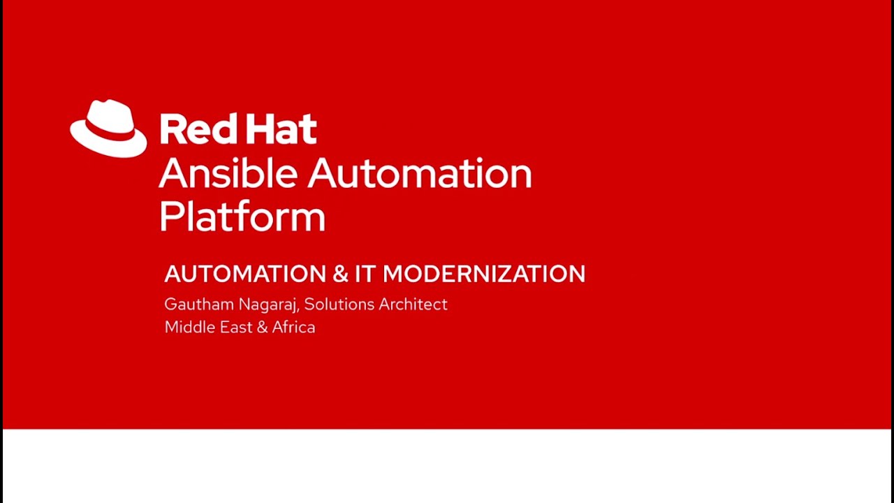 Introduction to Red Hat Ansible Automation Platform