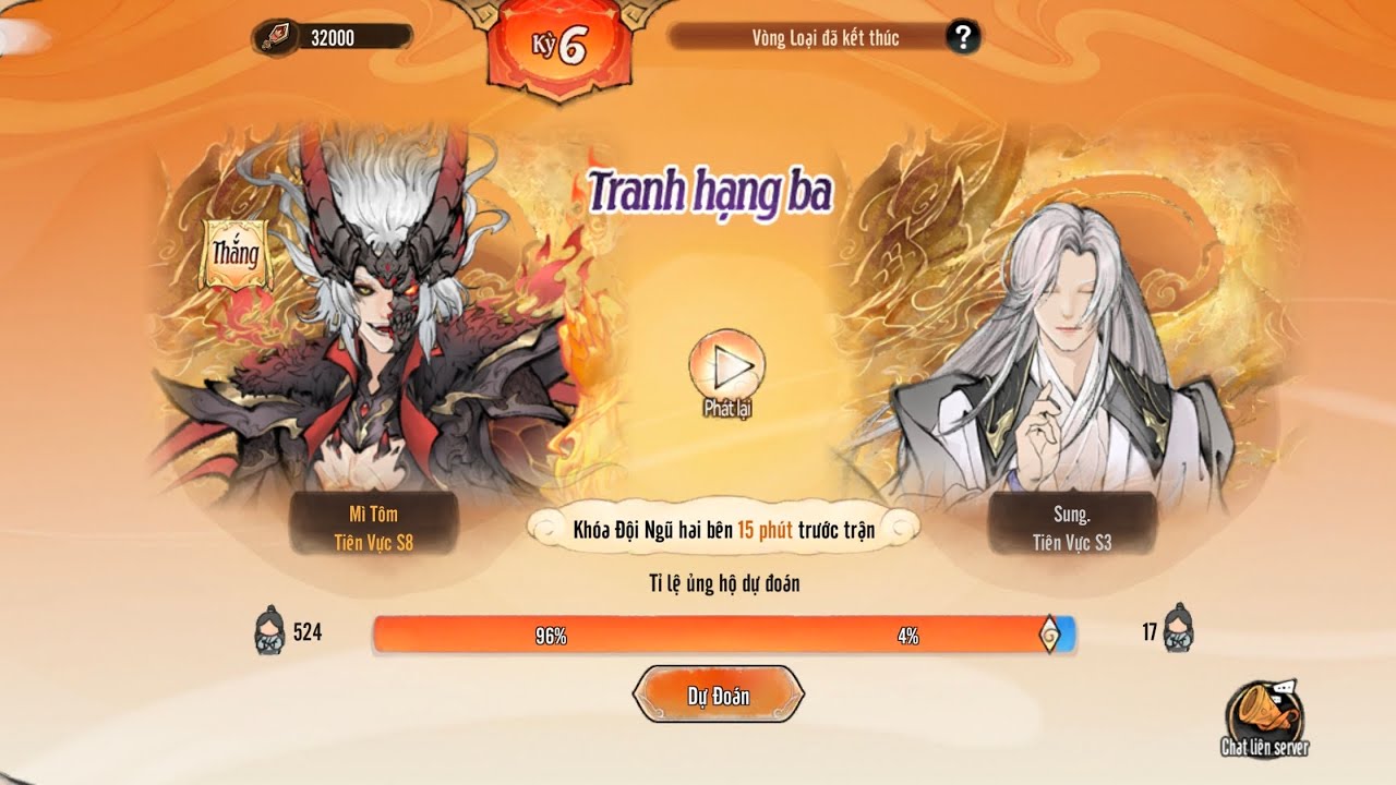 Đại Hội Luận Đạo mùa 6: Trận tranh hạng 3, sever Tiên Vực