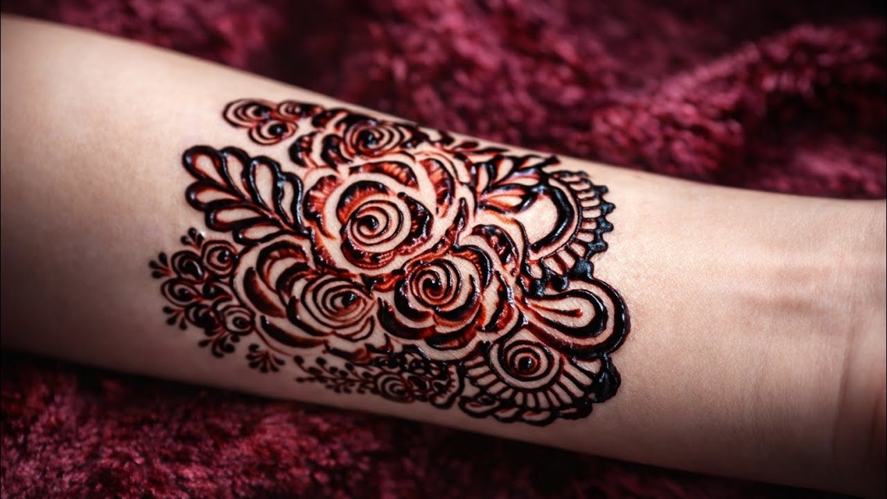 Heavy Bridal Full Hand Mehndi 💍 | Rose Special Design#bridalhenna #eid #trending #pakistani #bold 