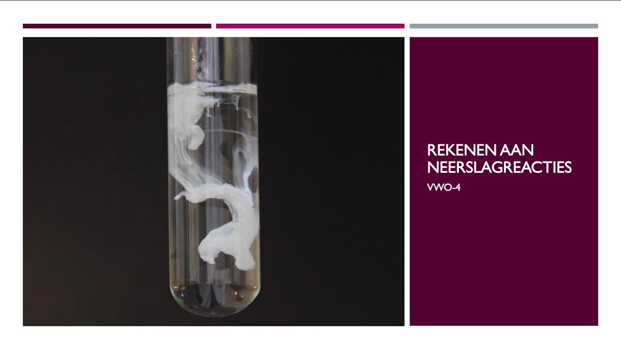 Rekenen aan neerslagreacties