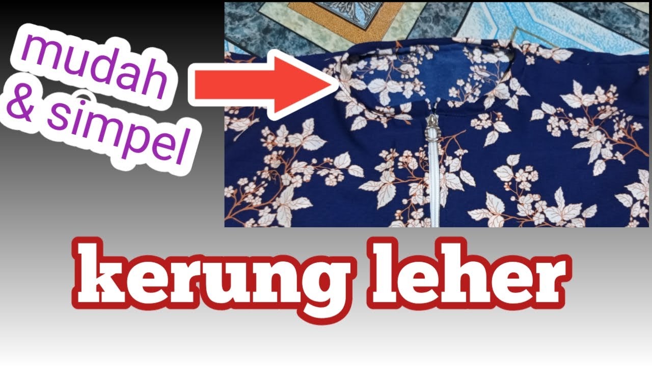 Cara menjahit kerung leher dengan mudah dan simpel buat penjahit pemula.#penjahit pemula.
