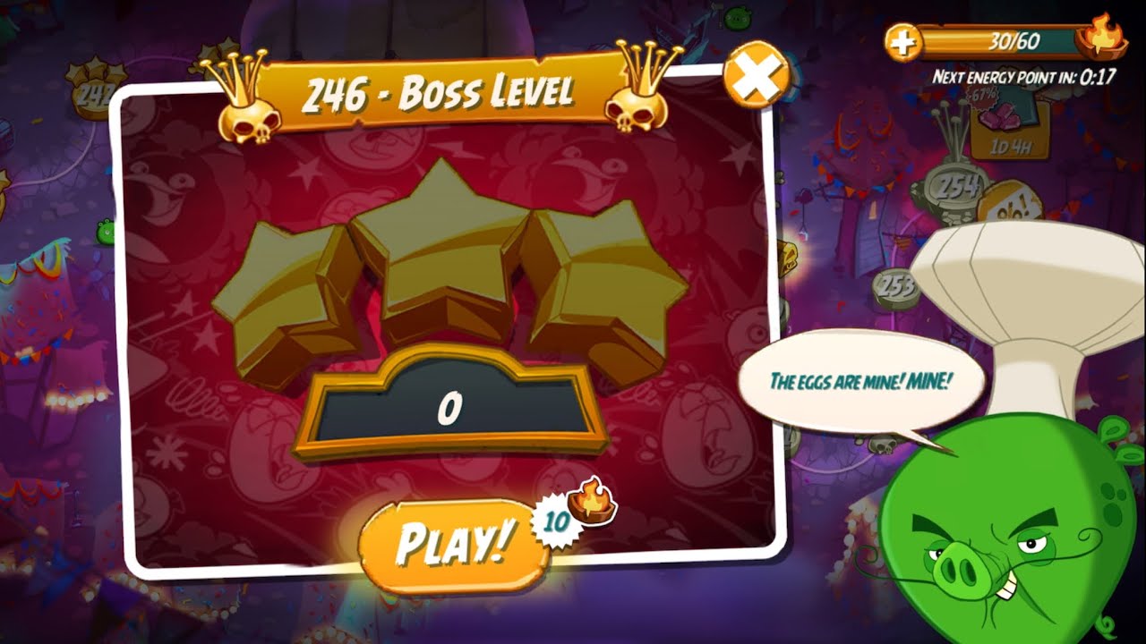 Defeat Chef pig | Angry birds 2-level 246 boss level