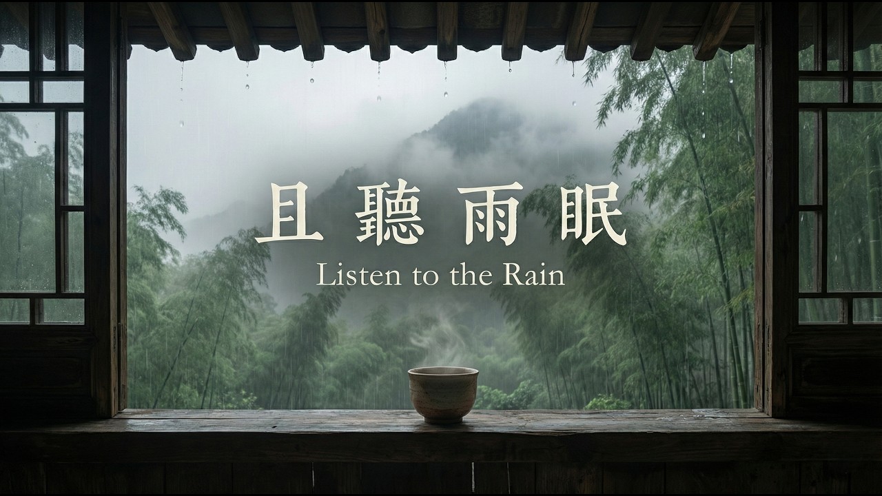 且聽雨眠 Listen to the Rain | 禪意治癒神曲 Zen Healing Song | 古琴與溫柔男聲 Guqin & Calm Vocal | 放下執念的冥想音樂