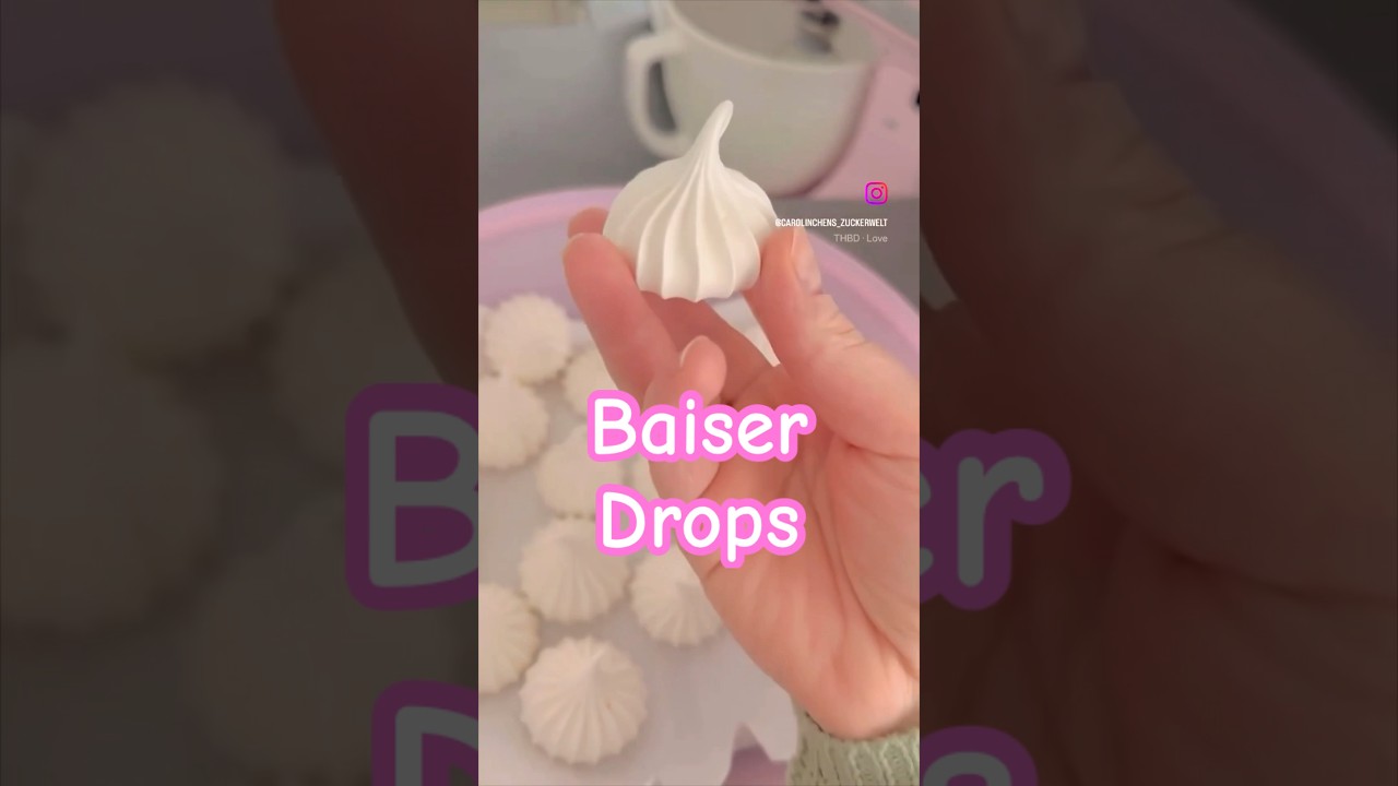 💕Baiser Drops💕Super easy!#baiser #meringue #kuchen #rezept #cake #backen #kuchenbacken #lecker