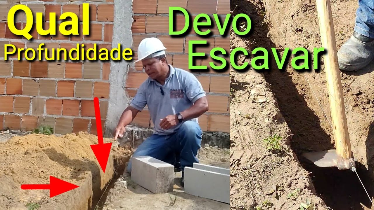 Qual profundidade alicerce do muro de divisa!