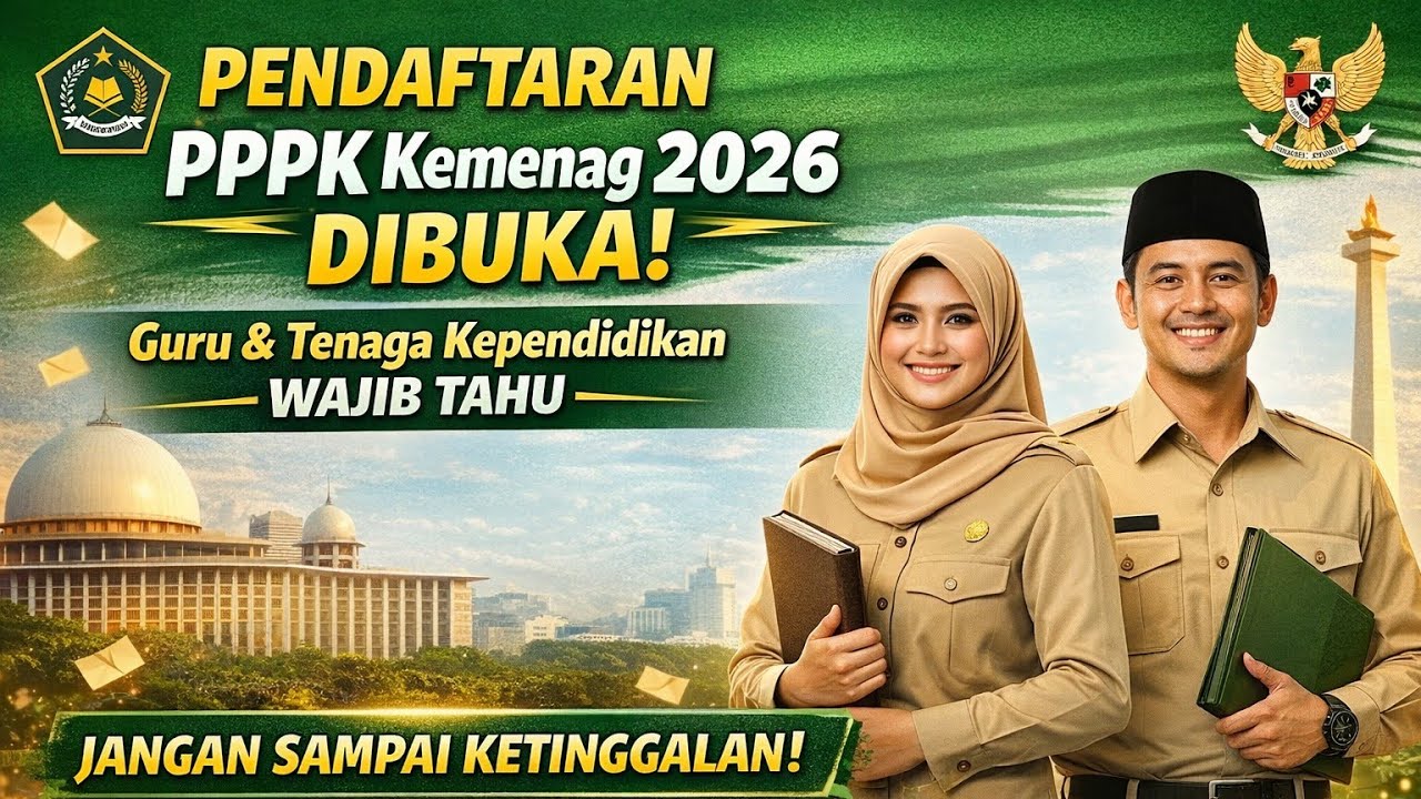 PENDAFTARAN PPPK Kemenag 2026 Dibuka! Guru & Tenaga Kependidikan Wajib Tahu