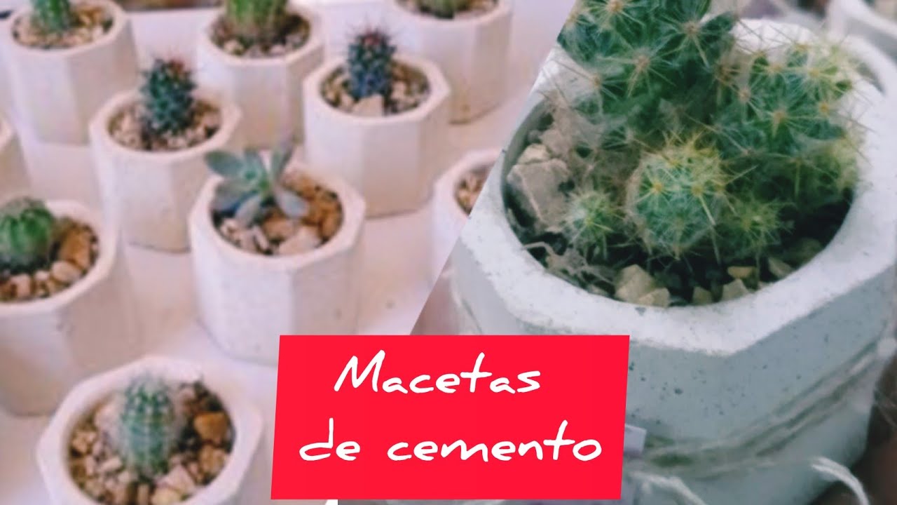 CÓMO HACER MACETAS DE CEMENTO? Tutorial 1: cemento blanco y moldes de silicón.