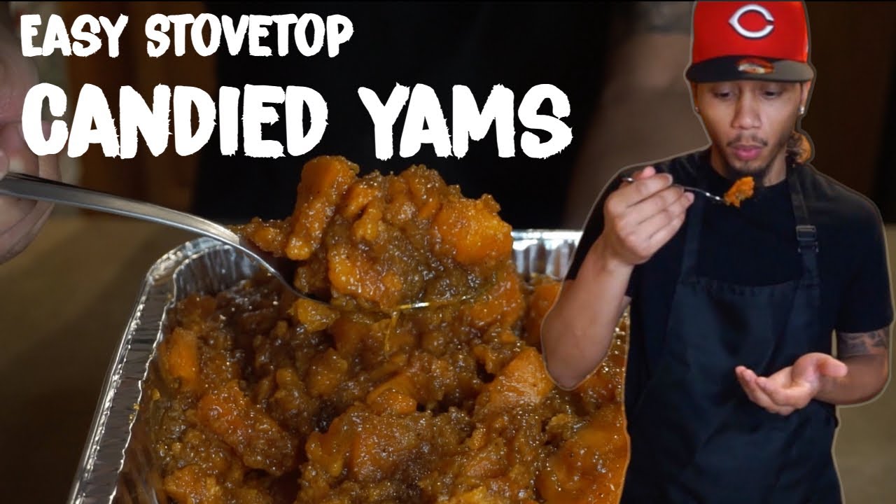 QUICK and EASY CANDIED YAMS NO OVEN! #cookwithcartea #thanksgiving