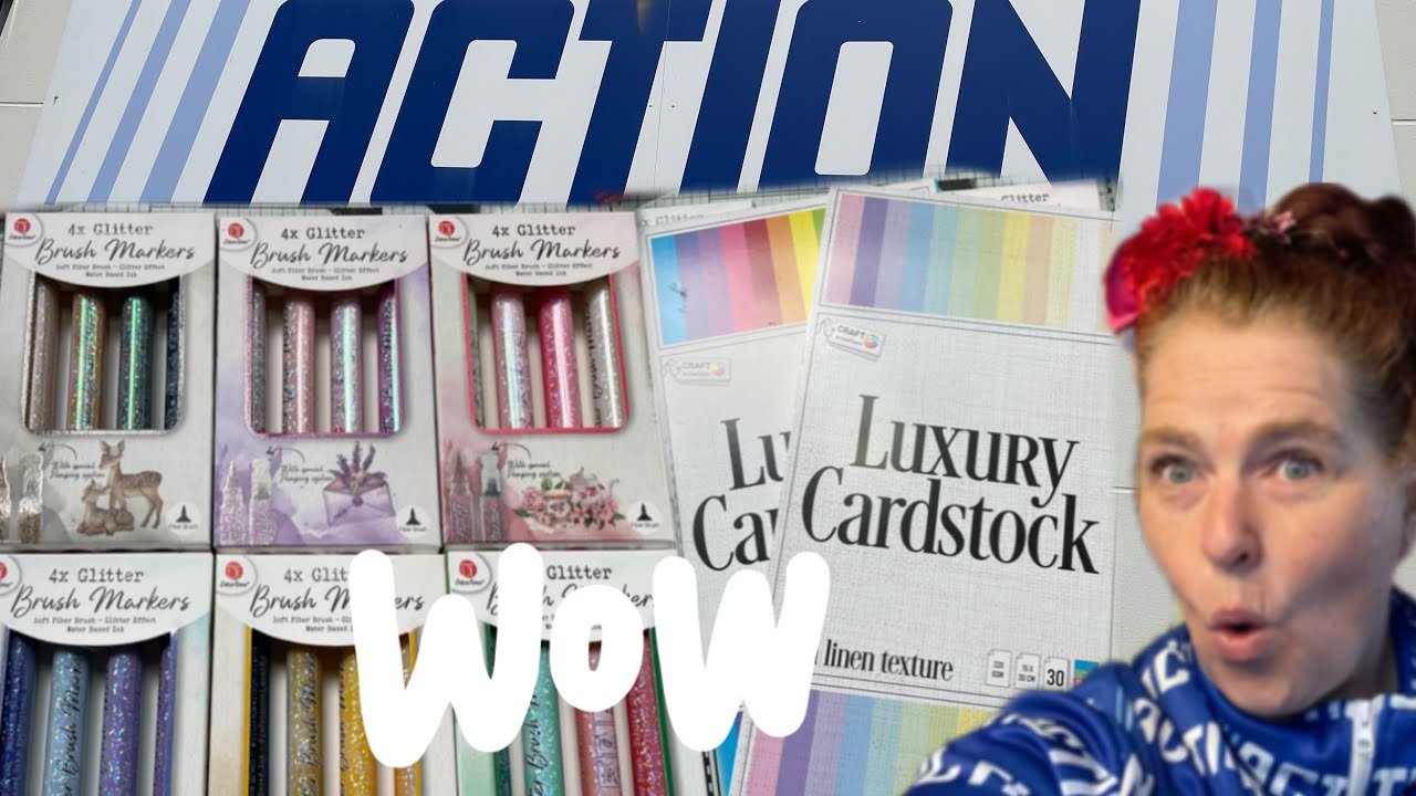 Action Haul ❤️ Neuheiten 🤩 Diese Stifte musst Du haben 💕 Leinenoptik Cardstock💕 Test der Stifte🤩