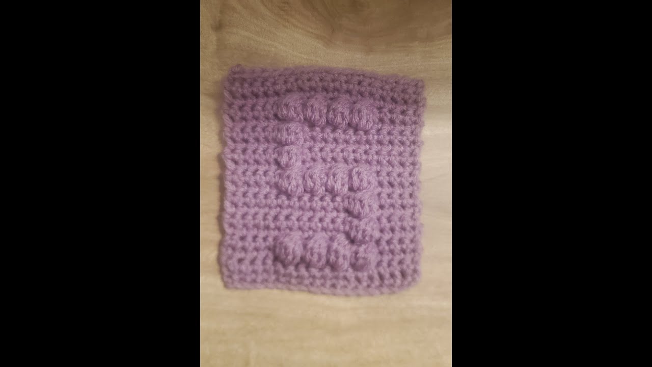 Crochet Bobble Stitch Letter S