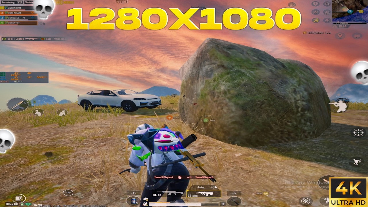 1280x1080 + HDR 120FPS fastest gameplay PUBGMOBILE (emulator)