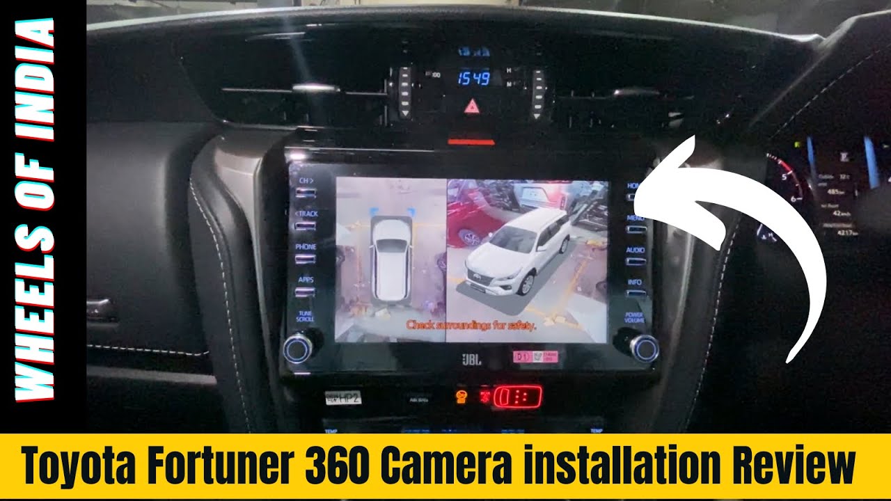 Toyota Fortuner 360 view Camera installation 🚨 #fortuner #fortuner360 #toyota #wheelsoftime 