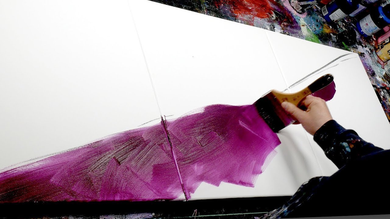 Abstract Painting demonstration in Acrylics | Nero