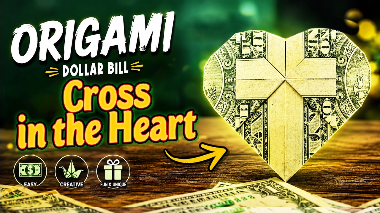 Cross in the Heart | Money Origami | AtusOrigami