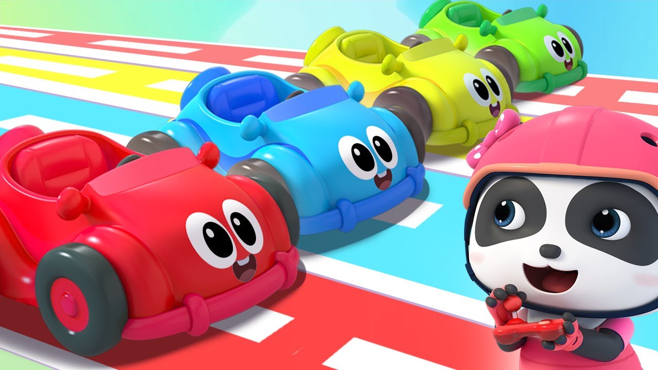 Learn Colors with Cars | Colorful Cars Race | Nursery Rhymes & Kids Songs | BabyBus