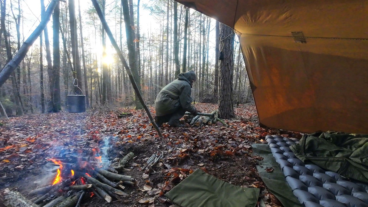 Waxed Canvas Tarp Adirondack Shelter Solo Bushcraft