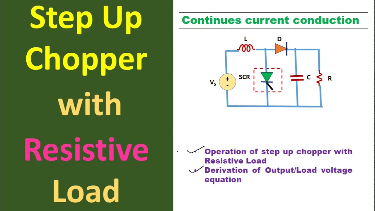 Step Up Chopper Part  1 : Operation & Derivation of Output Voltage