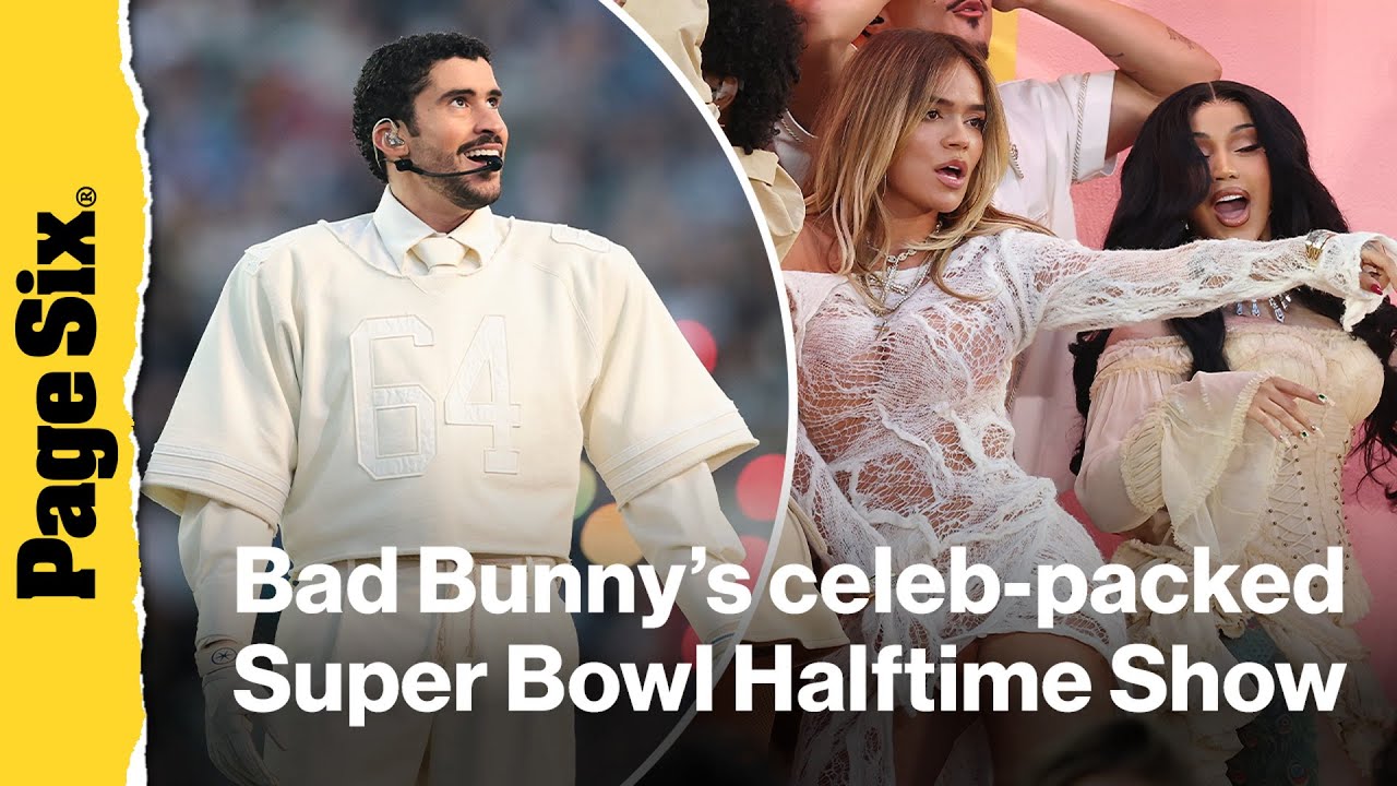 Bad Bunny celebrates Puerto Rico in celeb-packed Super Bowl 2026 halftime show performance
