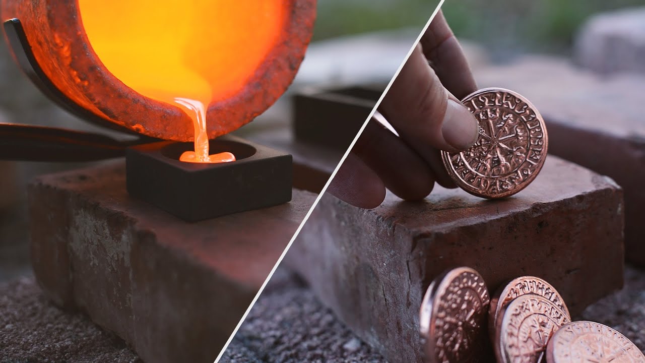 Making Viking Compass Copper Coins