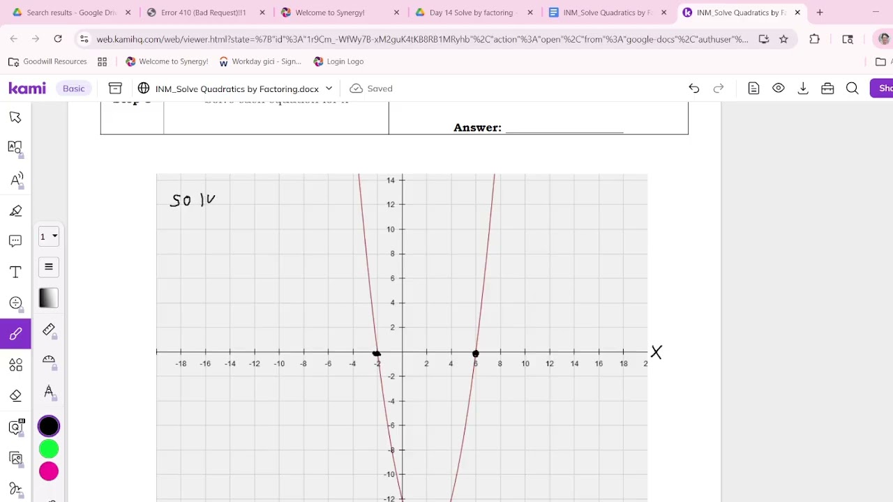 Solve by factoring