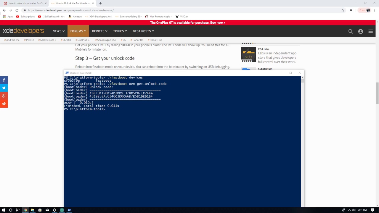 T-Mobile OnePlus 6T Bootloader Unlock