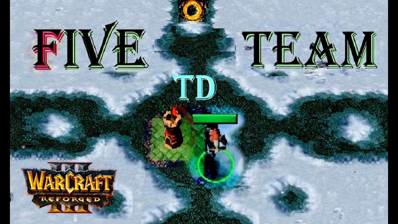 Warcraft3 Five Team TD #1