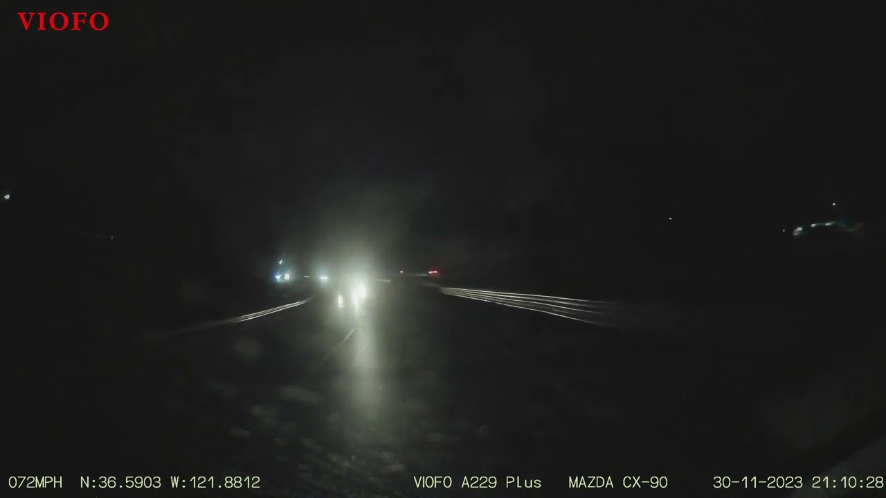 Viofo A229 Plus - Nighttime - Rear Sample Footage 1