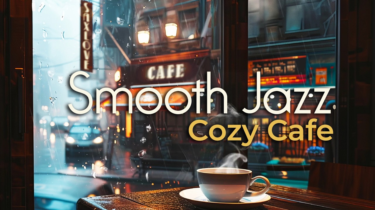 Cozy Coffee Shop with Smooth Jazz Saxophone Music for Relaxing, Studying and Working