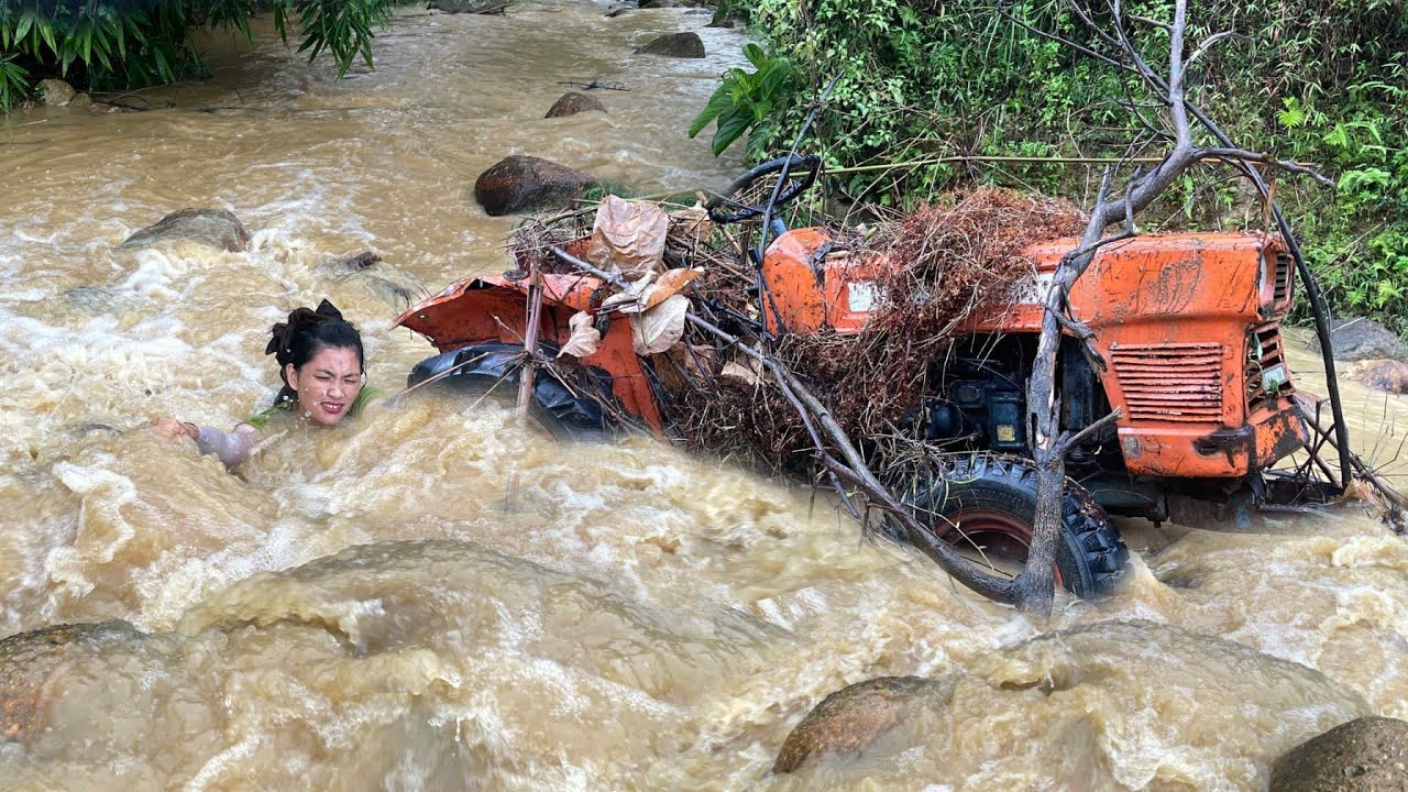 Girl repairs engine and body of agricultural tractor flooded for 30 years, will it still run?