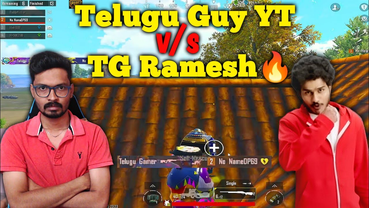Telugu Gamer vs Telugu Guy YT intense Sniper Fight🥵, Don't Miss the End👌