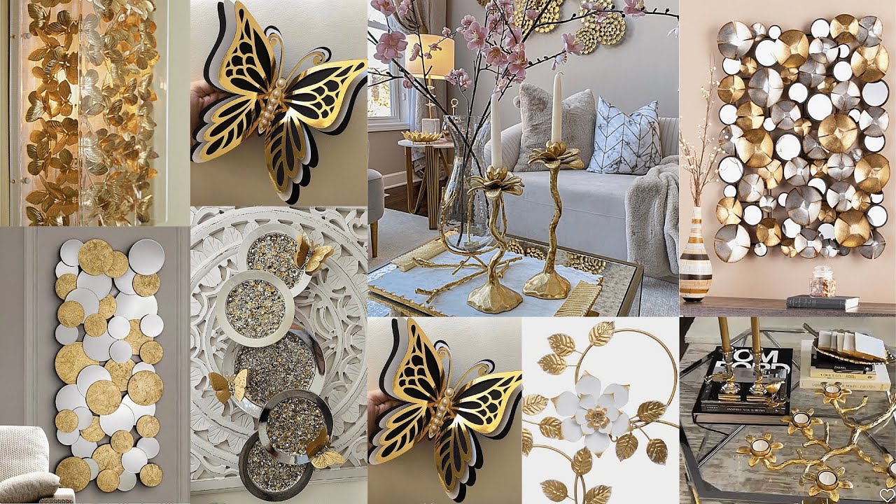 DIY DOLLAR TREE DECOR GLAM | 3D BUTTERFLY WALL DECOR | GLAM GLITTER DIY'S