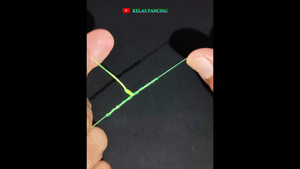 cara mudah membuat simpul T pancing #fishingknot #fishing #tknot