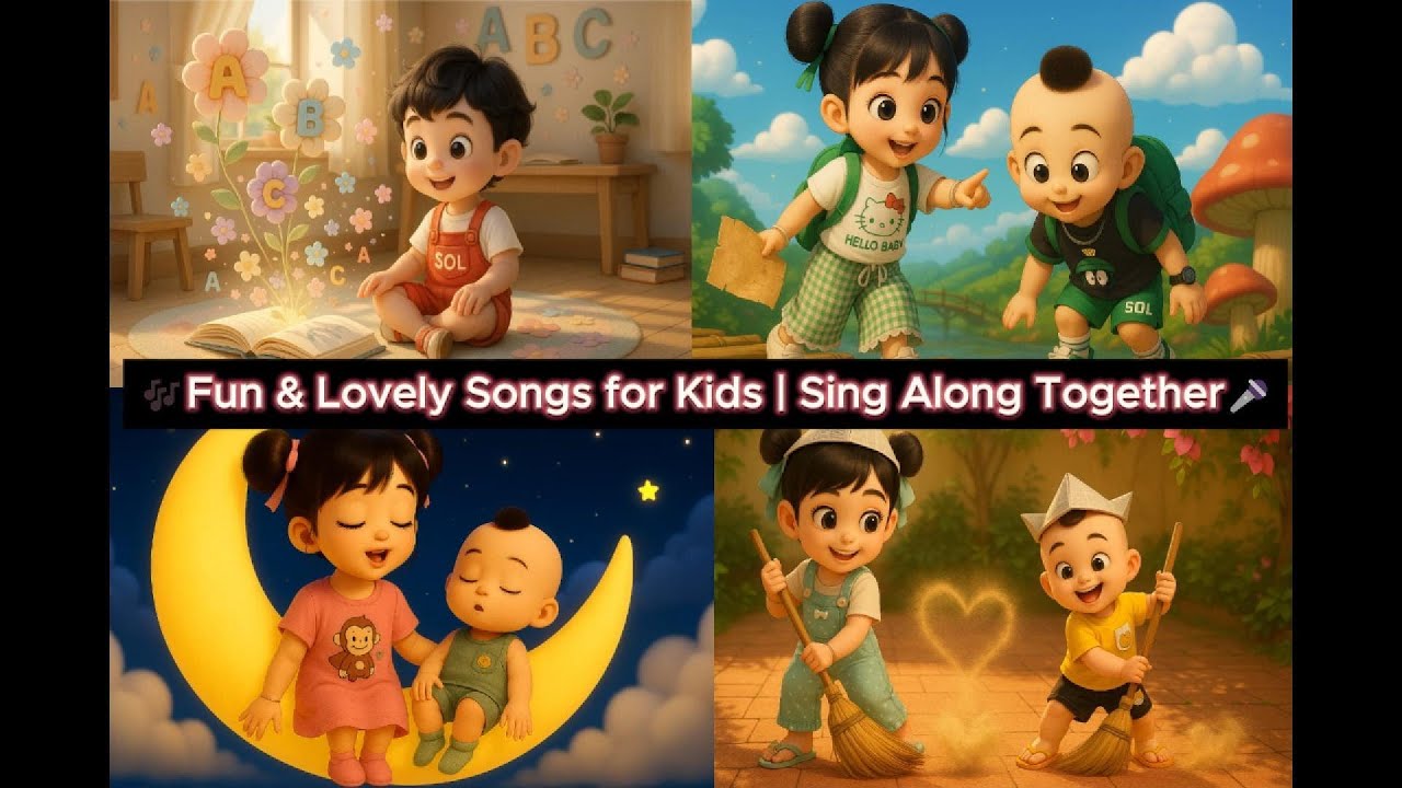 🎤🎶Fun & Lovely Songs for Kids  Sing Along Together👧