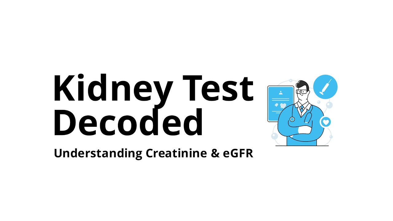 What does kidney function test (creatinine/eGFR) measure, and what do results mean?