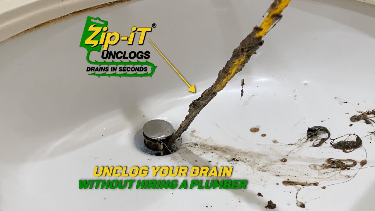 Unclogging my bathroom sink with Zip-It Drain Snake