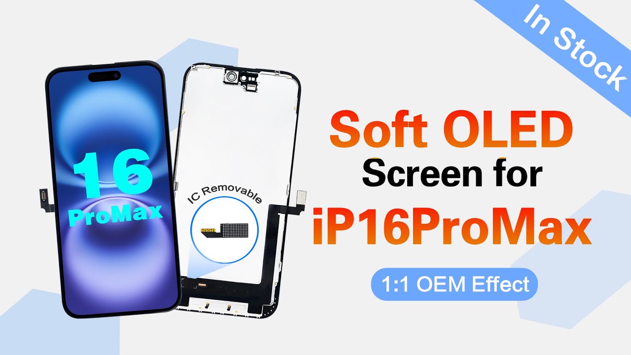 New IC Removable Soft OLED Screen for iPhone 16 Pro Max is now available at APLONG!